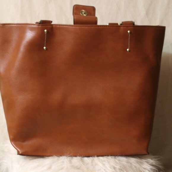 NEW Large Brown PURSE Divided Inside, Inside and Outside Pockets - Picture 2 of 4